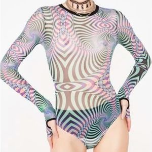 Brainwave Distortion Mesh Bodysuit